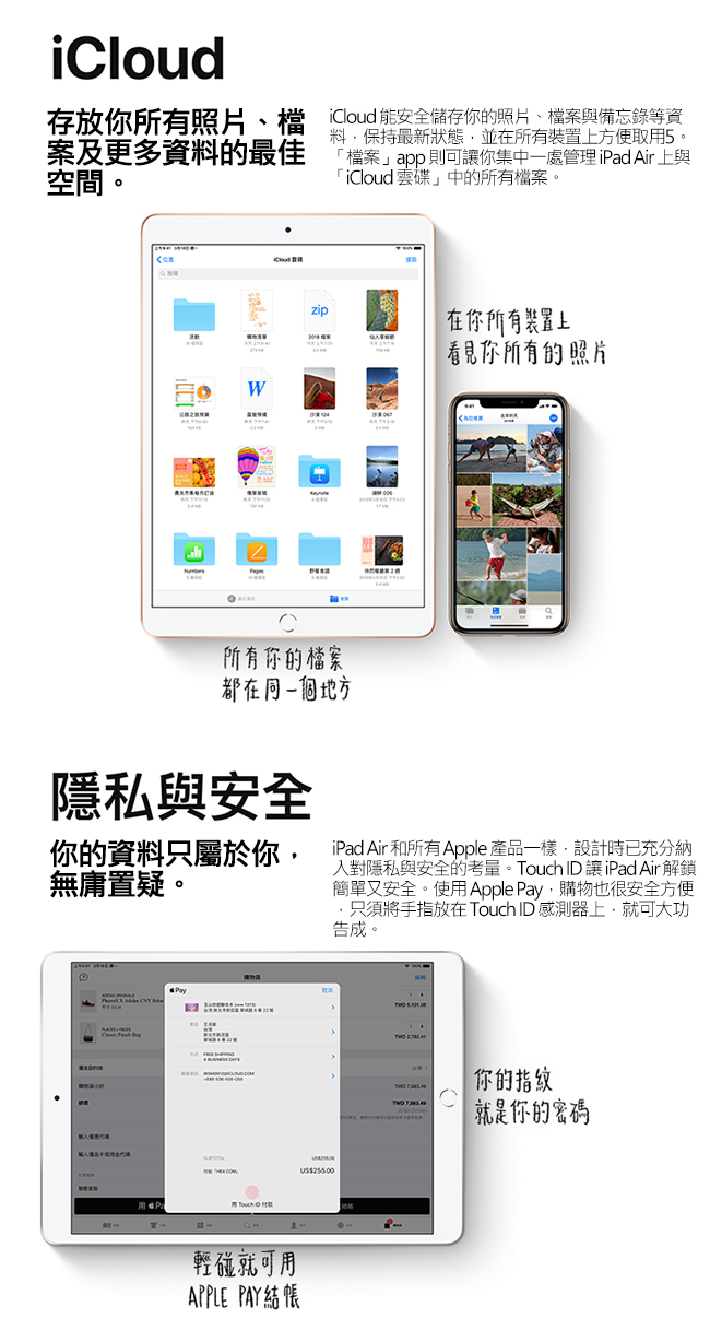 Apple iPad Air 2019 10.5吋 Wi-Fi 64G豪華組
