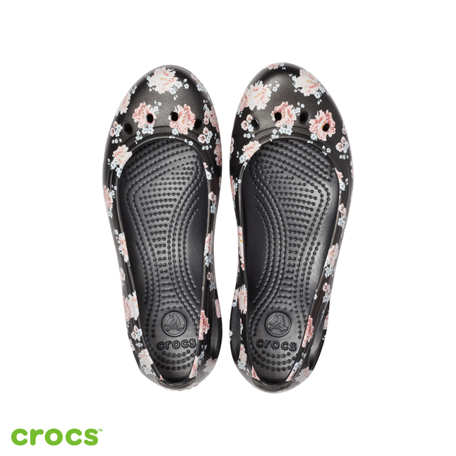 Crocs 卡駱馳 (女鞋) 卡笛印花平底鞋 205862-97J