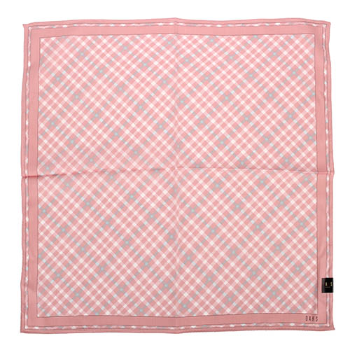 DAKS 英倫風經典斜格紋純棉帕領巾-粉紅色