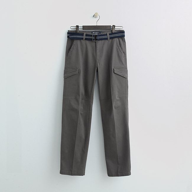 Hang Ten - 男裝 - 腰帶造型口袋休閒褲 - 卡其
