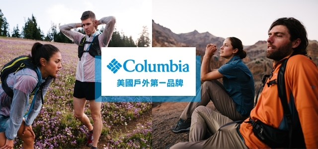 Columbia 哥倫比亞 女款-防潑水風衣-藍色花紋 UKR30130TY