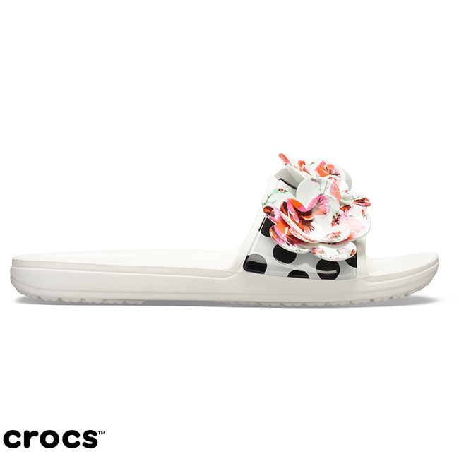 Crocs 卡駱馳 (女鞋) 永恆系列思瓏玫瑰涼拖 205256-100