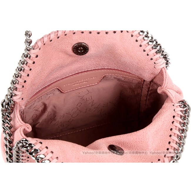 Stella McCartney Falabella Tiny 迷你兩用鍊帶包(玫瑰粉)