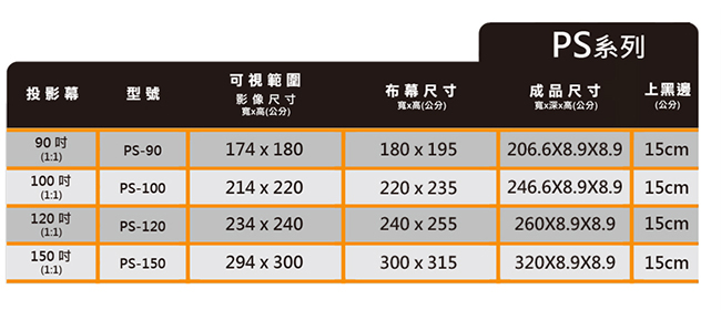 PENNY電動布幕 PS-100(1:1)