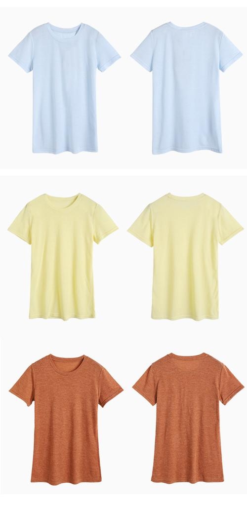基本款微透圓領短袖T恤 (共三色)-ROANN
