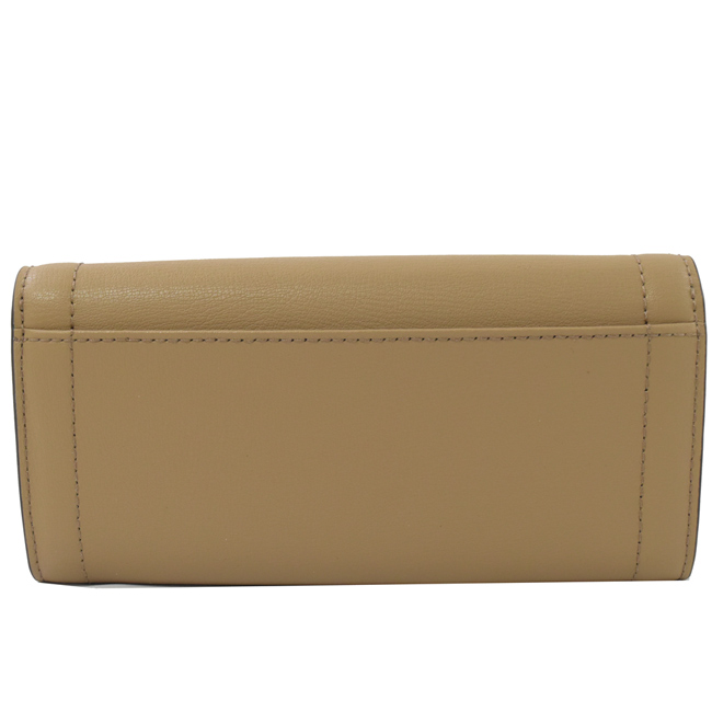 MICHAEL KORS Kinsley 經典金屬logo翻釦式長夾(卡其)