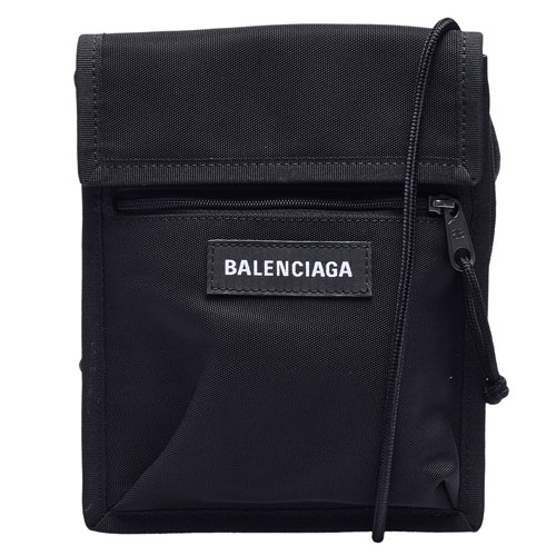 BALENCIAGA 經典Explorer系列品牌粗體字母尼龍斜背包(小-黑)