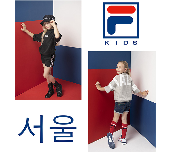 FILA KIDS #漢城企劃 童 針織短褲-黑 5SHT-4416-BK