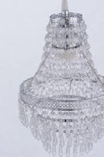 bnatural 鍍鉻色華麗透明壓克力珠吊燈 BNL00022