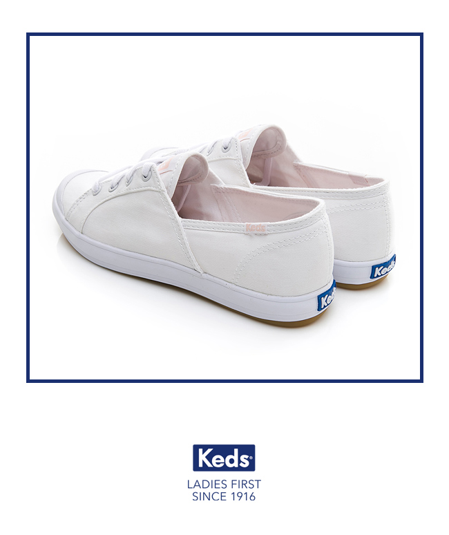 Keds SANDY 復古綁帶休閒鞋-白