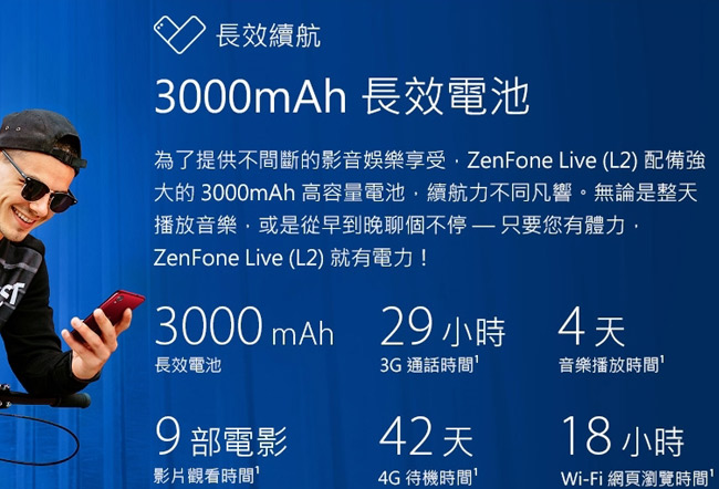 ASUS ZenFone Live L2 ZA550KL(2G/16G) 手機