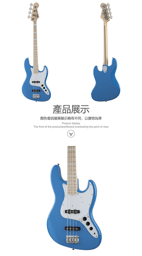 Fender Traditional 70s J MN CBL 電貝斯 湖水藍款