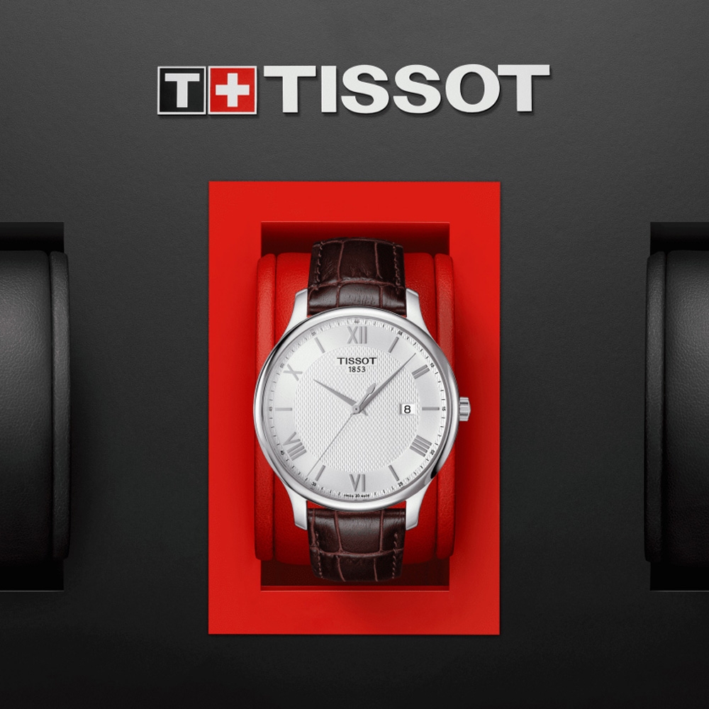 TISSOT天梭官方授權TRADITION 經典羅馬石英腕錶42mm