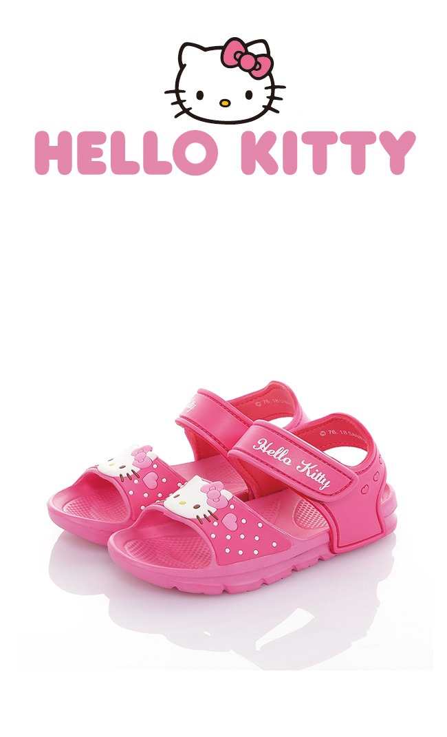 HelloKitty童鞋 極輕量軟Q彈性運動休閒涼鞋-桃
