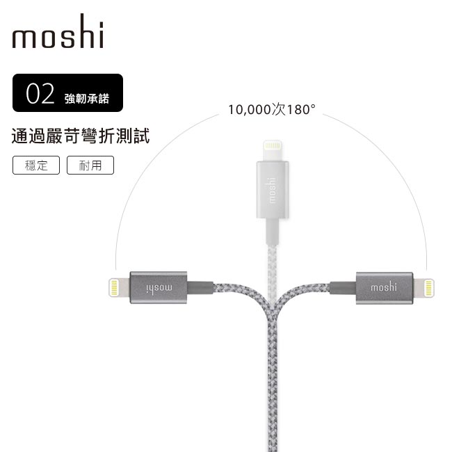 Moshi Integra 強韌系列 Lightning to USB-A 充電/傳輸線