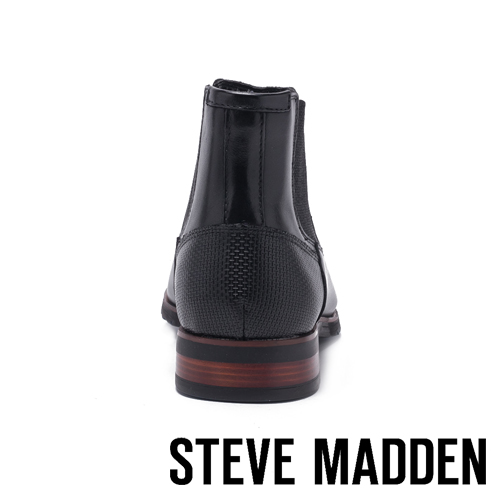 STEVE MADDEN-LESTON真皮紳士雀爾喜靴-黑色