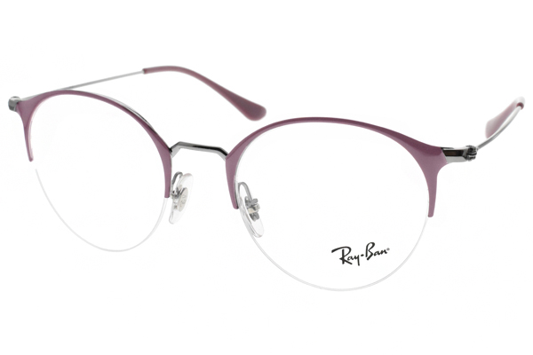 RAY BAN眼鏡 知性半框款/芋紫-銀 #RB3578V 2907
