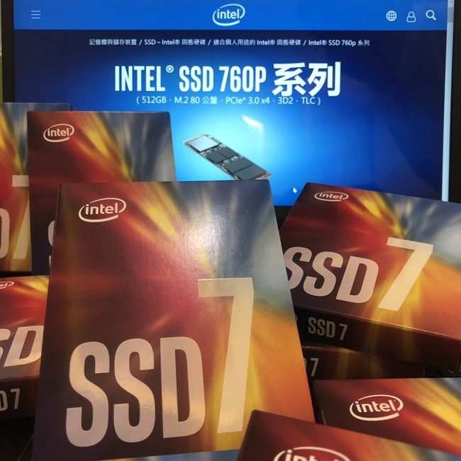 Intel 英特爾 760p 512GB M.2 2280 PCIe固態硬碟(10盒入裝)