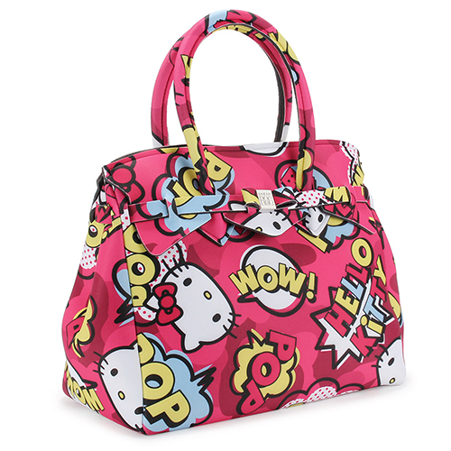 SAVE MY BAG Miss系列Hello Kitty輕量托特包-桃紅色