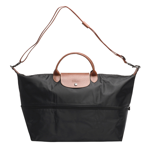 LONGCHAMP 經典LE PLIAGE系列延展夾層旅行袋(鐵灰)