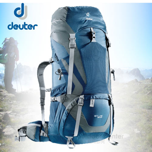 Deuter Act Lite 75+10L拔熱透氣背包_藍/灰