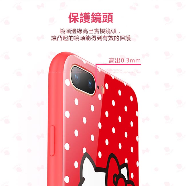 三麗鷗 HelloKitty iPhone XR 9H鋼化玻璃彩繪背蓋 - 小清新