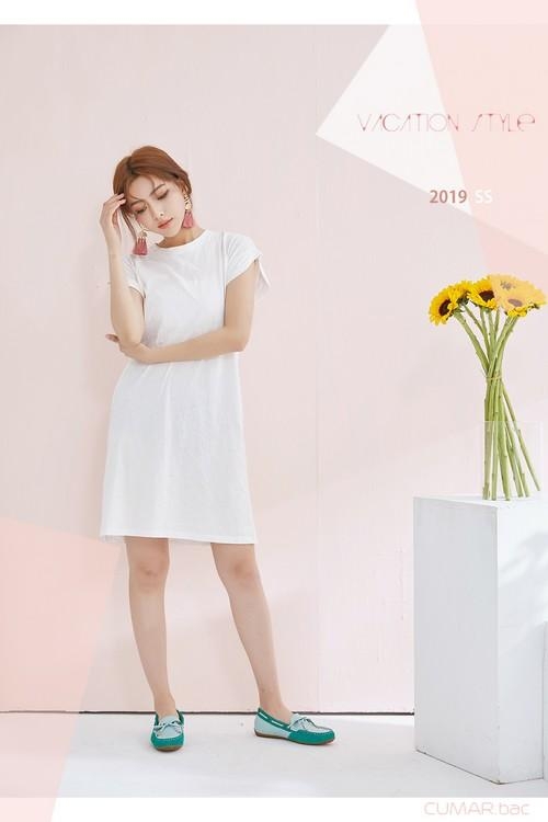 bac週末輕旅行 - 俏皮撞色蝴蝶結帆船鞋休閒鞋-綠