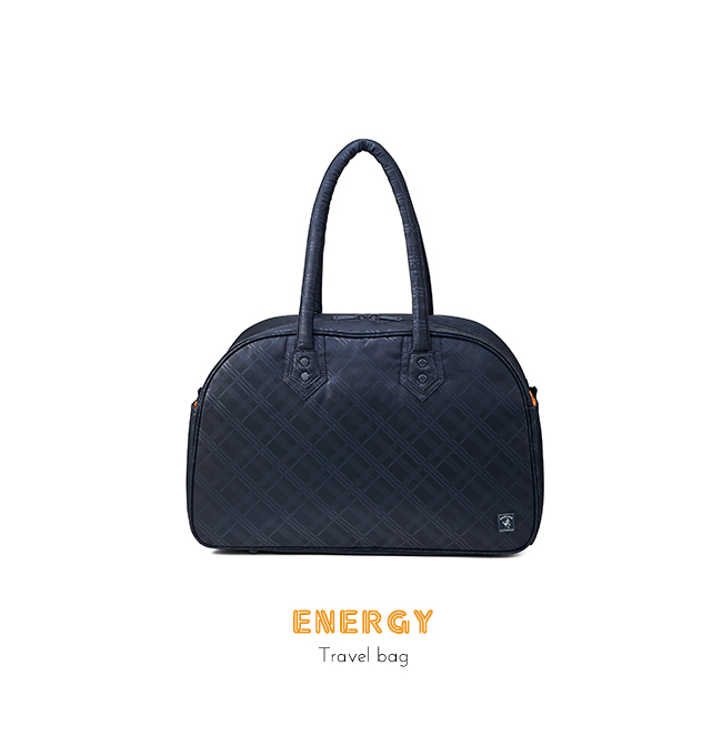 PORTER - 活力豐沛ENERGY簡約實用旅行袋 - 深藍格紋