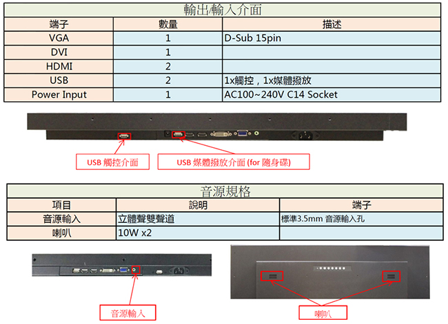 Nextech I系列 42吋 室外型 紅外線多點觸控 (高亮度)