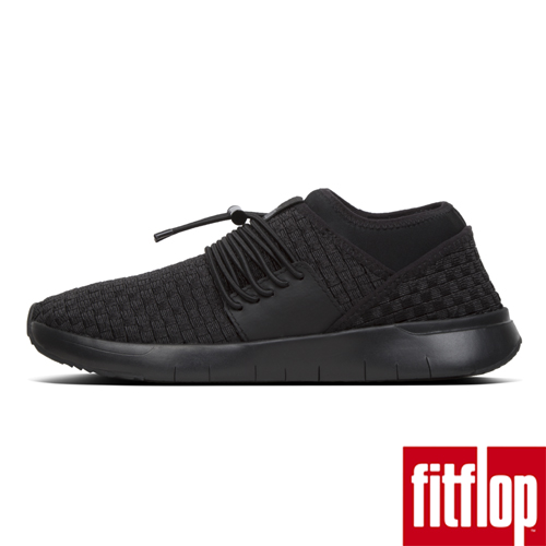 FitFlop STRIPKNIT LACE UP SNEAKERS-黑色