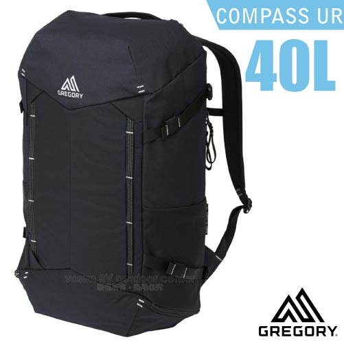 美國 GREGORY Compass UR 40L 全開式減震透氣登山後背包_黑/碳