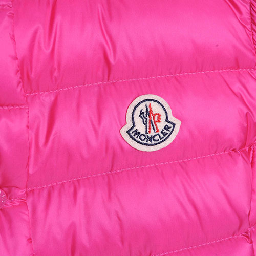 MONCLER LIANE品牌經典羽絨車縫Longue Saison背心(桃紅色系)