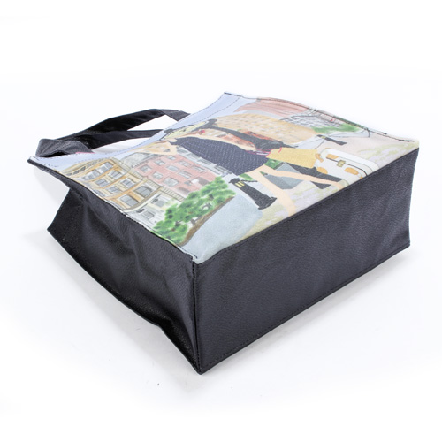 Reiko Aoki青木禮子Tribeca-traveling彩繪手提包-藍黑