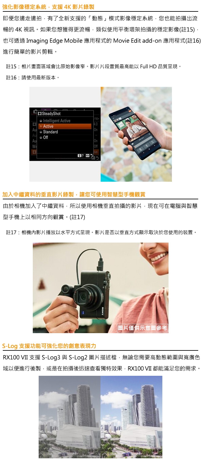 SONY DSC-RX100VIIG ( RX100M7G ) 輕巧數位相機(公司貨)