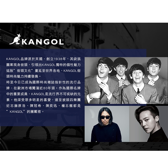 KANGOL LIBERTY系列 韓版潮流LOGO背帶小型插釦側背包-黑色 KG1193