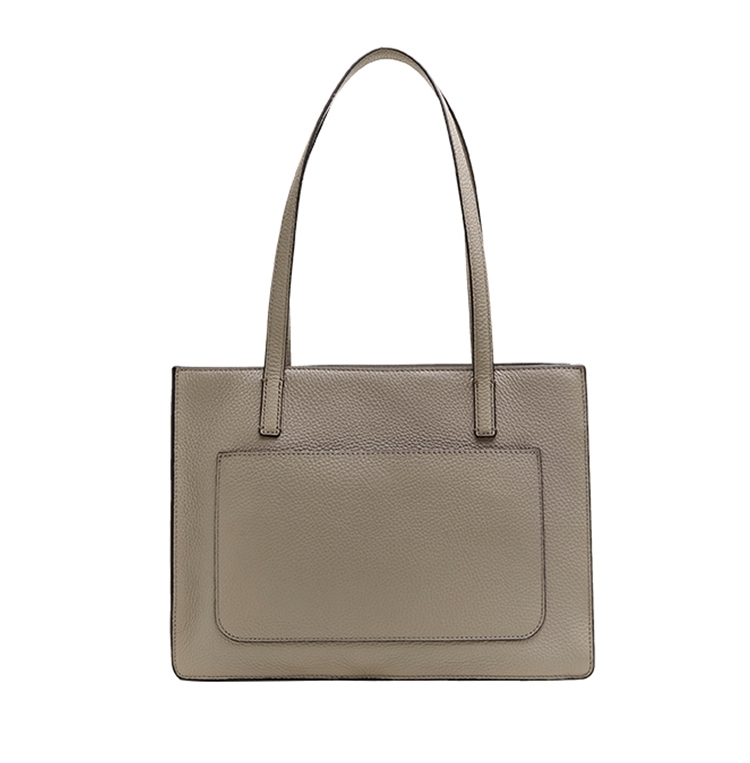 DKNY LOGO印字金屬鎖頭手提包 灰