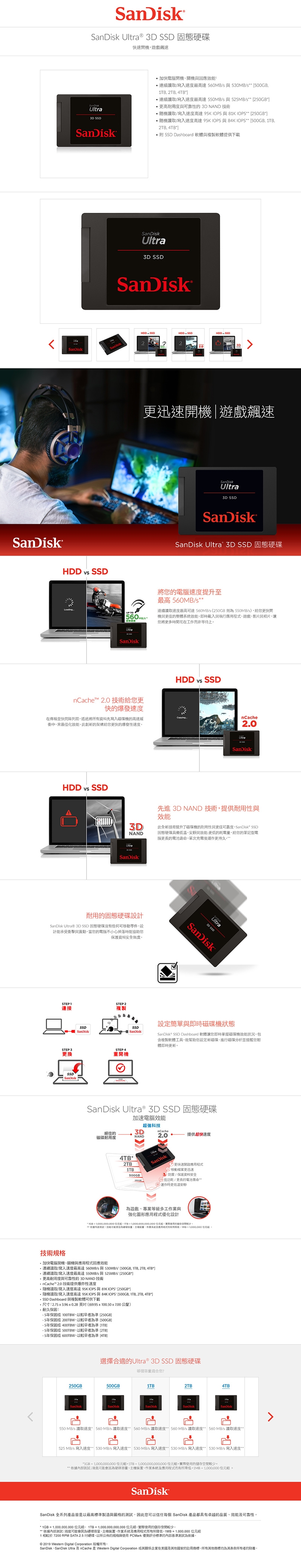 SanDisk Ultra 3D SSD 1TB 2.5吋SATAIII固態硬碟| SanDisk 晟碟| Yahoo