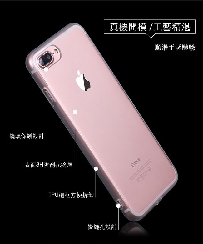 Mooke iPhone 7 /8 抗摔保護殼-透明