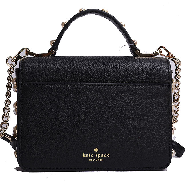 Kate spade maisie 珍珠點綴手提肩背包mini/黑