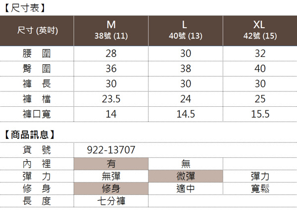 【麥雪爾】純棉水鑽復古刷色七分褲