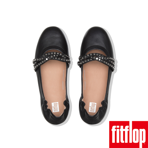 FitFlop ALLEGRO ROCKSTUD BALLERINAS-黑色