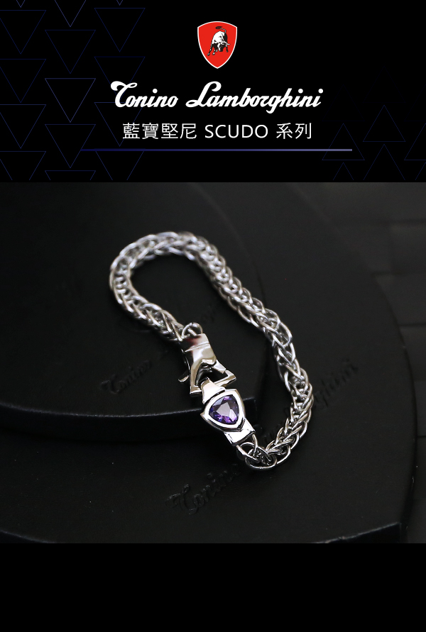 藍寶堅尼Tonino Lamborghini SCUDO Purple blue手環 手鍊