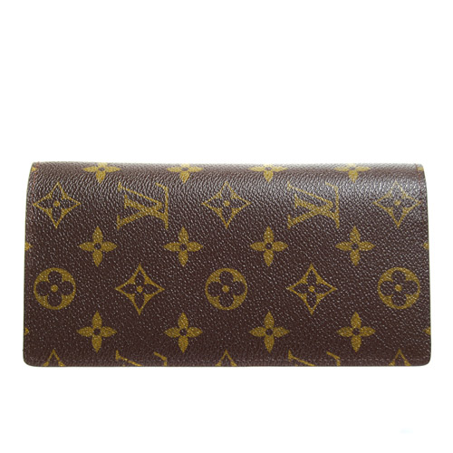 (無卡分期12期)LV M66540 Brazza Monogram帆布雙折長夾