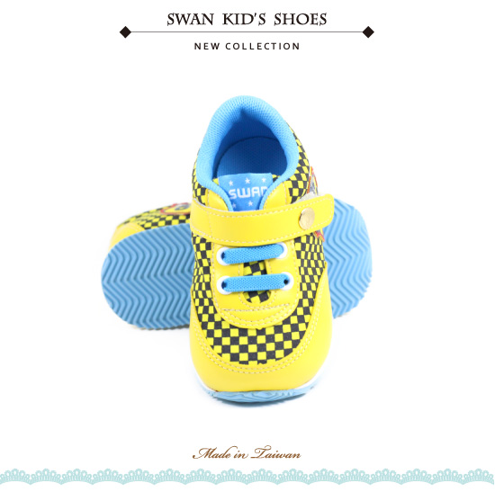 Swan天鵝童鞋--賽車小童機能學步鞋 1567-黃