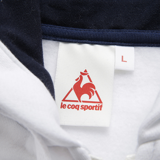 le coq sportif 法國公雞牌刷毛連帽外套 女-白