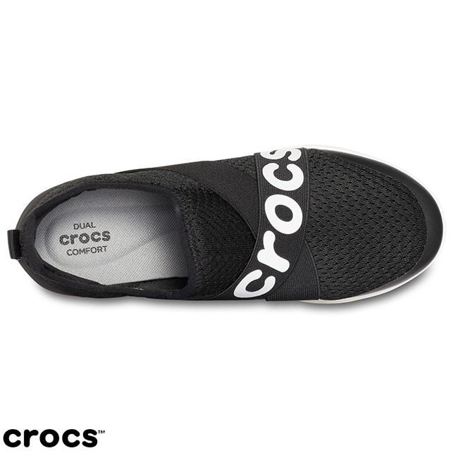 Crocs 卡駱馳 (女鞋) 女士激浪束帶鞋LOGO款 205416-001