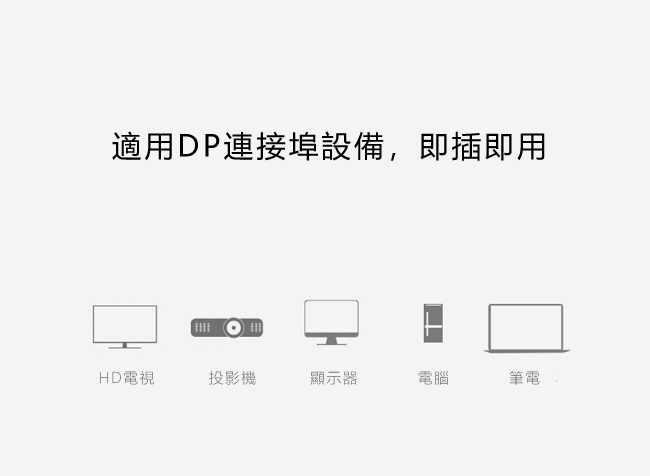 DisplayPort(公)對 DisplayPort(公)1.8米連接線(MD-706)