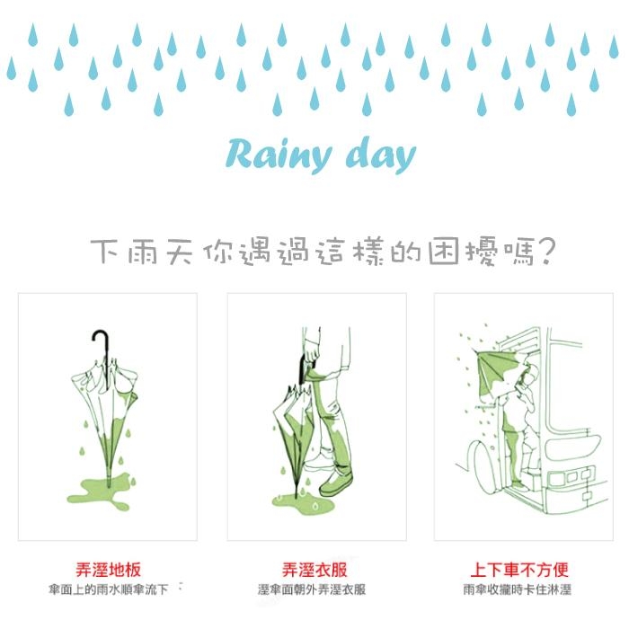 【生活良品】C型雙層海軍紋自動反向直立晴雨傘-條紋款深藍藏青色(外層黑+內層條紋深藍色)