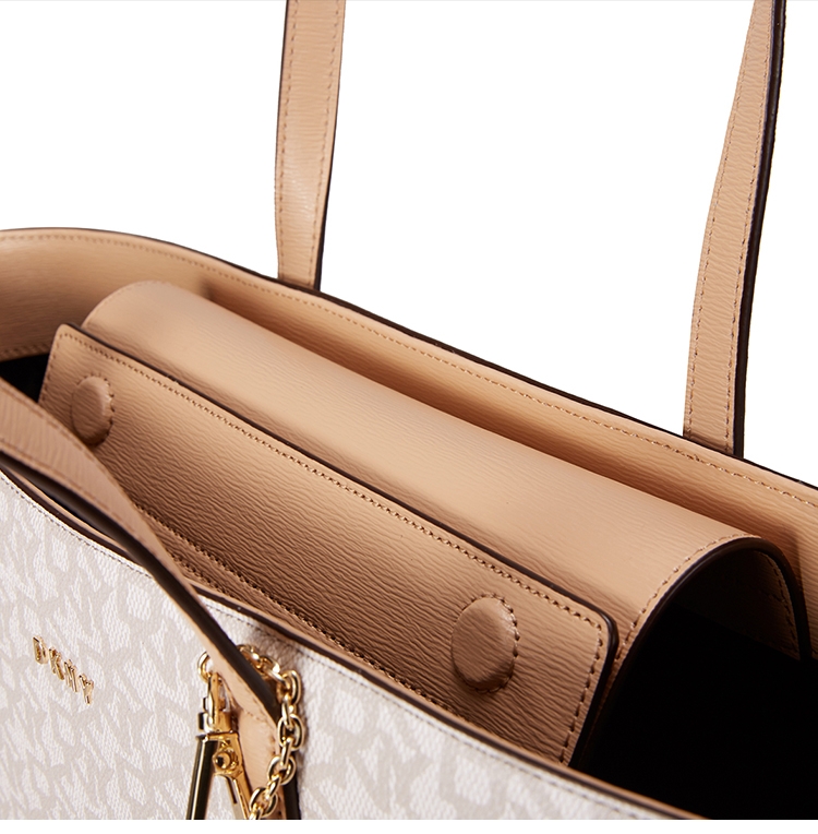 DKNY LOGO印花手提托特包 白