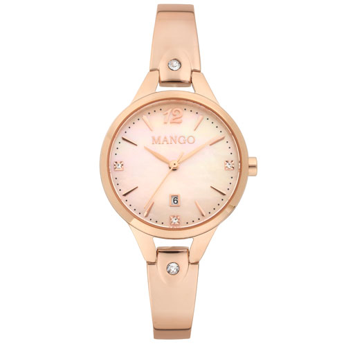 MANGO 絢爛瑰寶DAY BY DAY不鏽鋼腕錶 - 30mm / 玫瑰金